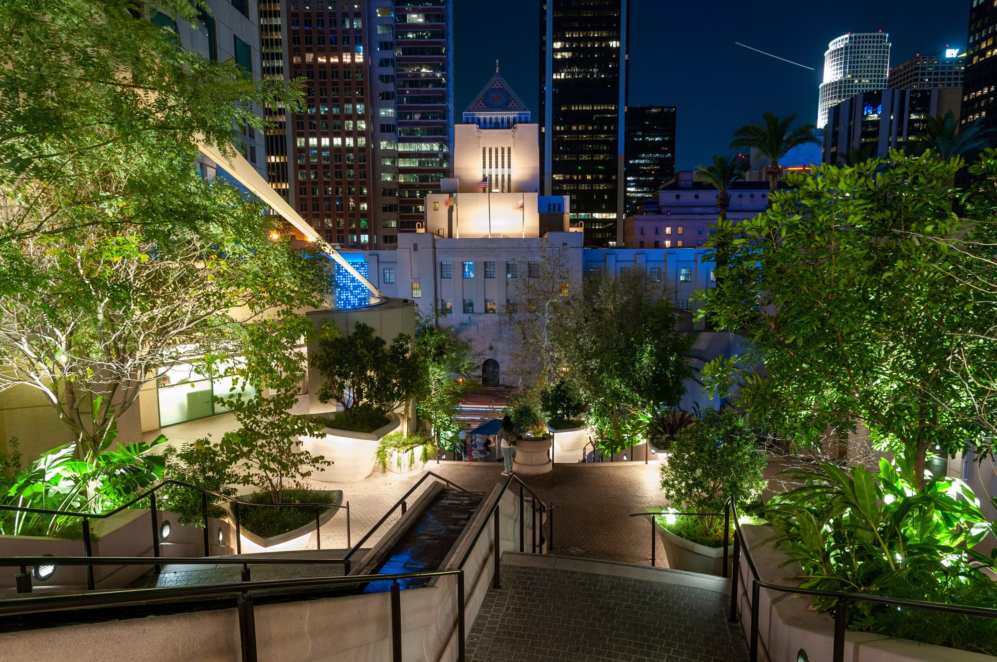 Downtown Los Angeles at night time