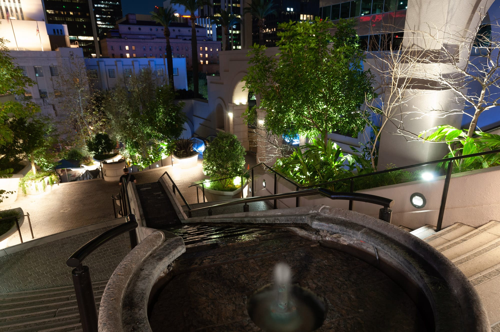 Downtown Los Angeles at night time
