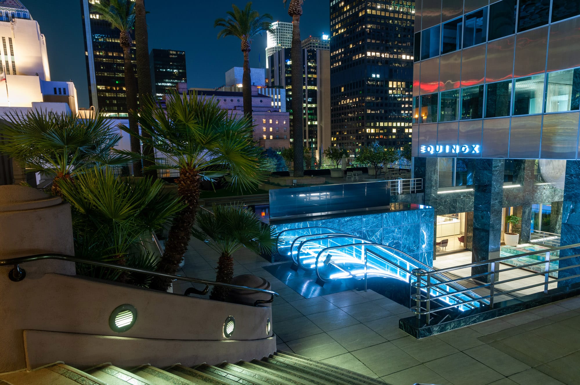 Downtown Los Angeles at night time
